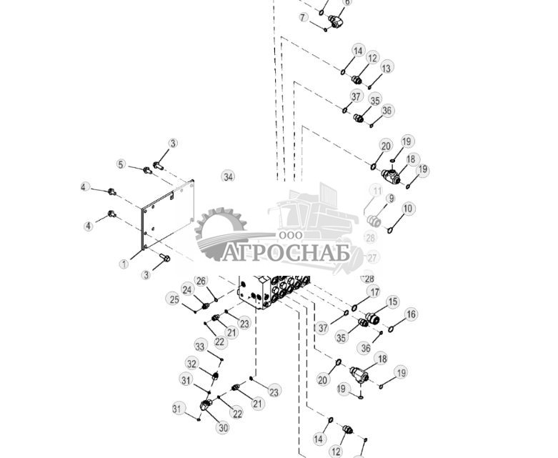 Electrohydraulic (EH) 4-Function Control Valve, Power Angle Tilt (PAT) - ST880683 258.jpg